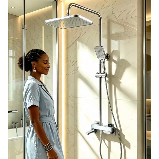 N206 chrome shower set stock